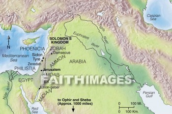 Solomon, Ophir, Sheba, red, sea, temple, Hadad, Edom, Rezon, Zobah, Syria, Jeroboam, Zeredah, geography, topography, map, seas, temples, geographies, maps