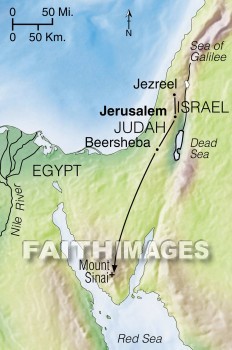 Beersheba, Horeb, Sinai, Elijah, Jezebel, geography, topography, map, geographies, maps