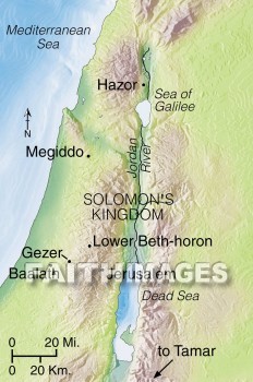 Israel, hazor, Megiddo, gezer, Beth-horon, Baalath, Tadmor, Solomon, geography, topography, map, geographies, maps