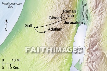 Ramah, gibeah, Nob, Gath, Saul, Samuel, jonathan, goliath, Philistine, geography, topography, map, geographies, maps