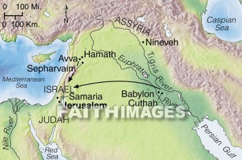 Assyria, Assyrian, empire, Israelites, Babylon, Hezekiah, Isaiah, geography, topography, map, empires, geographies, maps