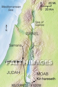 Moab, Israel, joram, Jehoshaphat, Edom, Elisha, geography, topography, map, geographies, maps