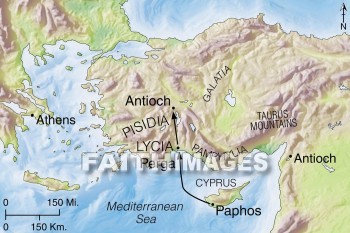Perga, paphos, Pamphylia, galatia, John, Mark, paul, Barnabas, Taurus, pisidia, pisidian, antioch, geography, topography, map, marks, geographies, maps