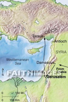 damascus, jerusalem, Caesarea, Tarsus, paul, geography, topography, map, geographies, maps
