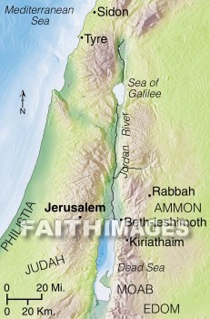 ammon, Moab, Edom, Philistia, Judah, Babylon, geography, topography, map, geographies, maps