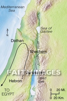 Shechem, Joseph, Jacob, Dothan, Egypt, Ishmaelite, geography, topography, map, geographies, maps