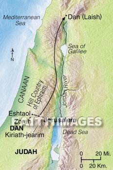 Dan, Zorah, Eshtaol, Ephraim, Micah, Laish, geography, topography, map, geographies, maps