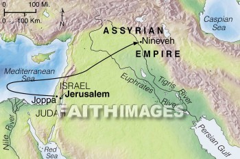 Nineveh, Jonah, Assyrian, empire, Joppa, tarshish, geography, topography, map, empires, geographies, maps