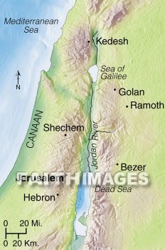 Canaan, hebron, bezer, ramoth, golan, Kedesh, Shechem, jerusalem, Promised, land, geography, topography, map, lands, geographies, maps
