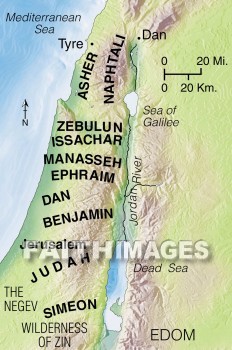 Canaan, Ephraim, Manasseh, Asher, Naphtali, Zebulun, Issachar, Dan, Benjamin, Jacob, Joseph, Israelites, Jordan, river, simeon, Judah, Israel, geography, topography, map, rivers, geographies, maps
