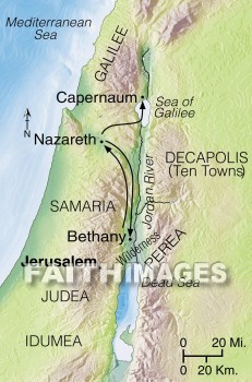 nazareth, Capernaum, Judea, Samaria, Galilee, Jesus, Jordan, river, wilderness, temptation, geography, topography, map, rivers, wildernesses, temptations, geographies, maps
