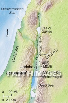 Moab, Israelites, Jericho, Promised, land, geography, topography, map, lands, geographies, maps