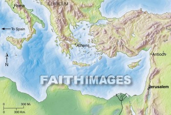 rome, jerusalem, illyricum, Athens, antioch, Mediterranean, sea, geography, topography, map, seas, geographies, maps