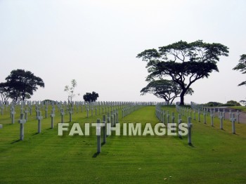 cemetery, military, Manila, Philippines, death, grave, burial, Cross, cemeteries, militaries, deaths, Graves, burials, crosses