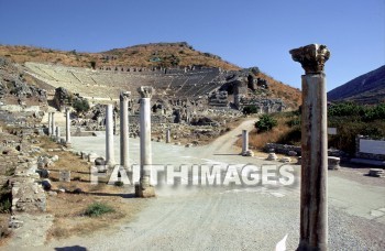 Ephesus, pavement, theater, past, remote, early, history, distant, time, bygone, day, antiquity, ancient, old, archaeology, Ruin, anthropology, culture, christian, Roman, Mediterranean, turkey, pavements, theaters, histories, times