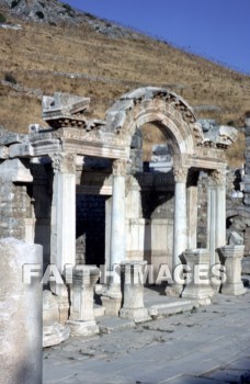 Ephesus, temple, Hadrian, past, remote, early, history, distant, time, bygone, day, antiquity, ancient, old, archaeology, Ruin, anthropology, culture, christian, Roman, Mediterranean, turkey, temples, histories, times, days