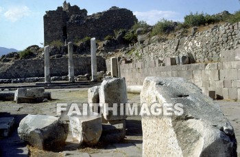 Pergamos, pergamum, upper, turkey, Seven, church, revelation, archaeological, site, Ruin, antiquities, sevens, Churches, revelations, sites, ruins