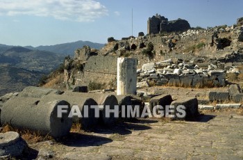 Pergamos, pergamum, upper, turkey, Seven, church, revelation, archaeological, site, Ruin, antiquities, sevens, Churches, revelations, sites, ruins
