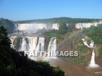 waterfall, downrush, fall, fountain, outpouring, rapids, watercourse, stream, overflow, mountain, tree, water, green, blue, cliff, shade, creation, Worship, background, Presentation, Present, forest, Landscape, outdoors, scenery, high