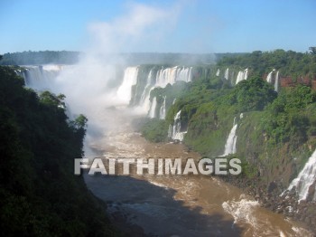 waterfall, downrush, fall, fountain, outpouring, rapids, watercourse, stream, overflow, mountain, tree, water, green, blue, cliff, shade, creation, Worship, background, Presentation, Present, forest, Landscape, outdoors, scenery, high