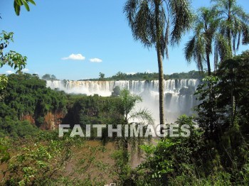 waterfall, downrush, fall, fountain, outpouring, rapids, watercourse, stream, overflow, mountain, tree, water, green, blue, cliff, shade, creation, Worship, background, Presentation, Present, forest, Landscape, outdoors, scenery, high