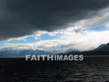 fjord, Chile, snow-capped, mountain, glacier, cloud, sky, mountains, glaciers, clouds, skies