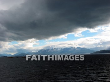 fjord, Chile, snow-capped, mountain, glacier, cloud, sky, mountains, glaciers, clouds, skies