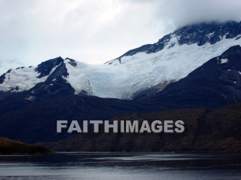 mountain, Chile, fjord, snow-capped, glacier, cloud, sky, ice, snow, water, mountains, glaciers, clouds, skies, ices, snows, waters