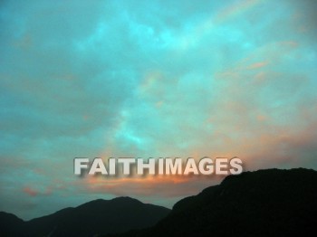 cloud, Puerto, Montt, Chile, sunrise, Bow, mountain, clouds, sunrises, bows, mountains