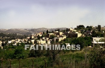 Kirjah, Kiriath, jearim, old, city, town, building, hill, tree, cities, towns, buildings, hills, trees