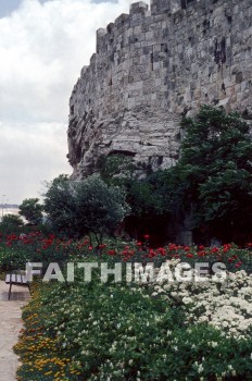 jerusalem, Solomon, quarry, wall, bench, flower, Quarries, walls, benches, flowers