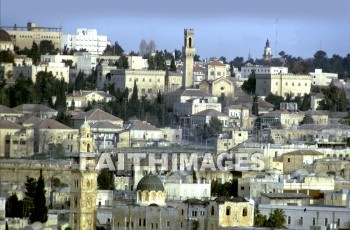 jerusalem, rooftops, spire, mount, Olive, spires, mounts, Olives