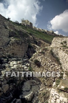 Jebusite, wall, jerusalem, city, David, Ophel, ridge, fortification, walls, cities, ridges, fortifications