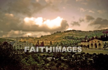 mount, Olive, jerusalem, garden, Gethsemane, sunrise, morning, dawn, cloud, sky, mounts, Olives, sunrises, mornings, dawns, clouds, skies