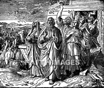 noah, family, leaving, Ark, great, flood, dry, ground, protection, refuge, families, arks, floods, grounds, protections, refuges