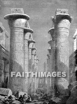 Karnak, Egypt, archaeology, hall, pillar, Ruin, antiquity, halls, pillars, ruins
