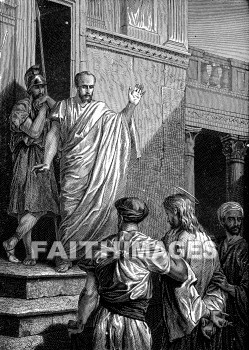 Pilate, Jesus, fault, pillar, innocent, faults, pillars