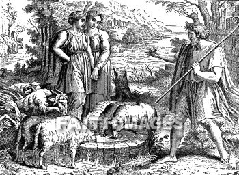 Jacob, Leah, Rachel, sheep, Shepherd, shepherds
