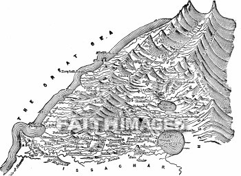 Asher, Naphtali, Zebulon, territory, topographical, map, territories, maps