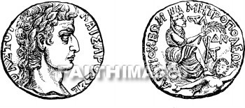 Coin, Stater, Tetradrahm, antioch, Coins