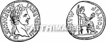 Coin, Denarius, Tiberias, caesar, Coins