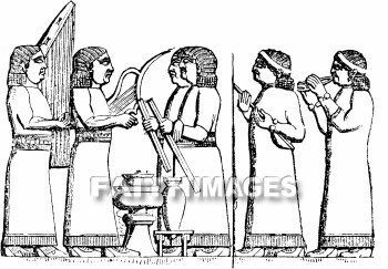 Music, Musical, instrument, Assyrian, Babylonian, flute, pipe, sackbut, lute, trigon, harp, lyre, orchestra, Instruments, flutes, pipes, lutes, Harps, lyres, orchestras