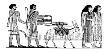 Semites, migrating, Egypt, Israelites, donkey, Clothing, costume, hair, Donkeys, Costumes, hairs