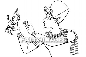 Pharaoh, Egyptian, offering, statue, goddess, pagan, Worship, pharaohs, offerings, goddesses, pagans