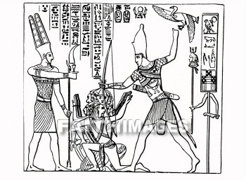 Egyptian, punishment, crushing, hammer, cutting, ax, War, warfare, military, cruelty, hurting, costume, uniform, Clothing, soldier, punishments, hammers, axes, wars, militaries, cruelties, Costumes, uniforms, soldiers