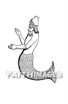 Dagon, Philistine, God, fish, mermaid, Gods, Fishes, mermaids