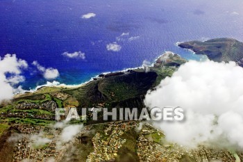 coastline, ocean, sea, honolulu, hawaii, air view, perspective, oceans, seas, perspectives