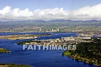 pearl harbor, honolulu, hawaii, mountain, bay, harbor, Landscape, air view, perspective, mountains, bays, harbors, landscapes, perspectives