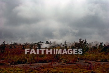 thermal pools, steam, volcano national park, island of hawaii, hawaii, steams