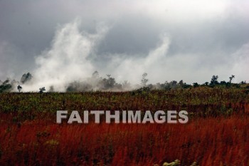 thermal pools, steam, volcano national park, island of hawaii, hawaii, steams